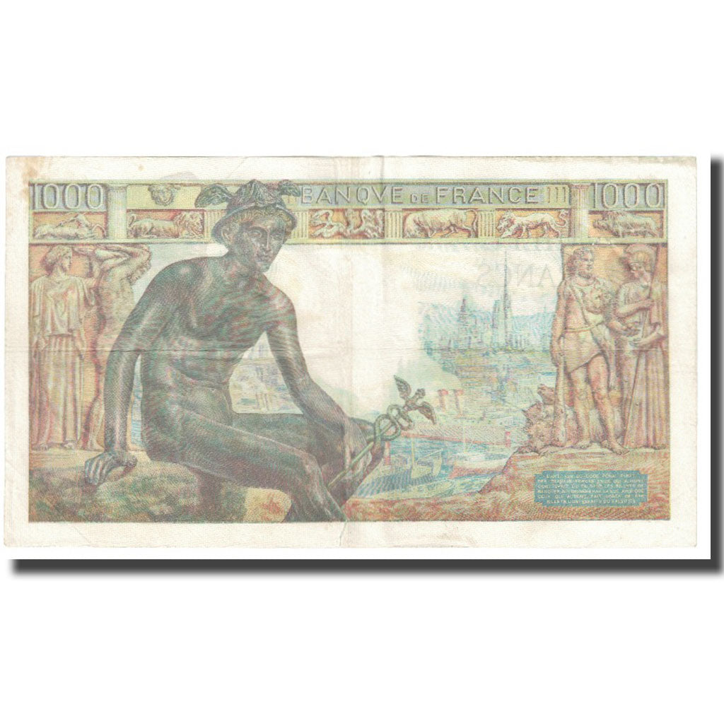 França, 1000 Francs, Déesse Déméter, 1942, P. Rousseau and R. Favre-Gilly