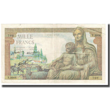 France, 1000 Francs, Déesse Déméter, 1943, P. Rousseau and R. Favre-Gilly
