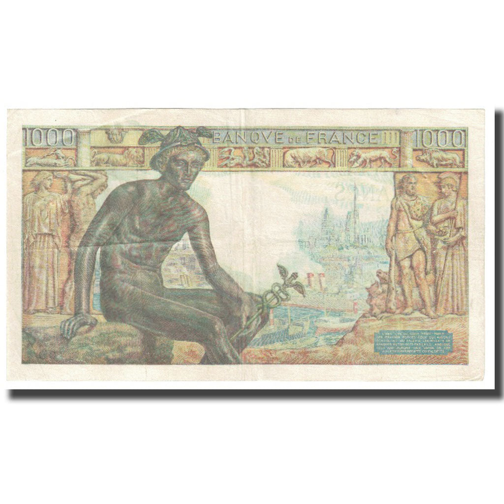 France, 1000 Francs, Déesse Déméter, 1943, P. Rousseau and R. Favre-Gilly