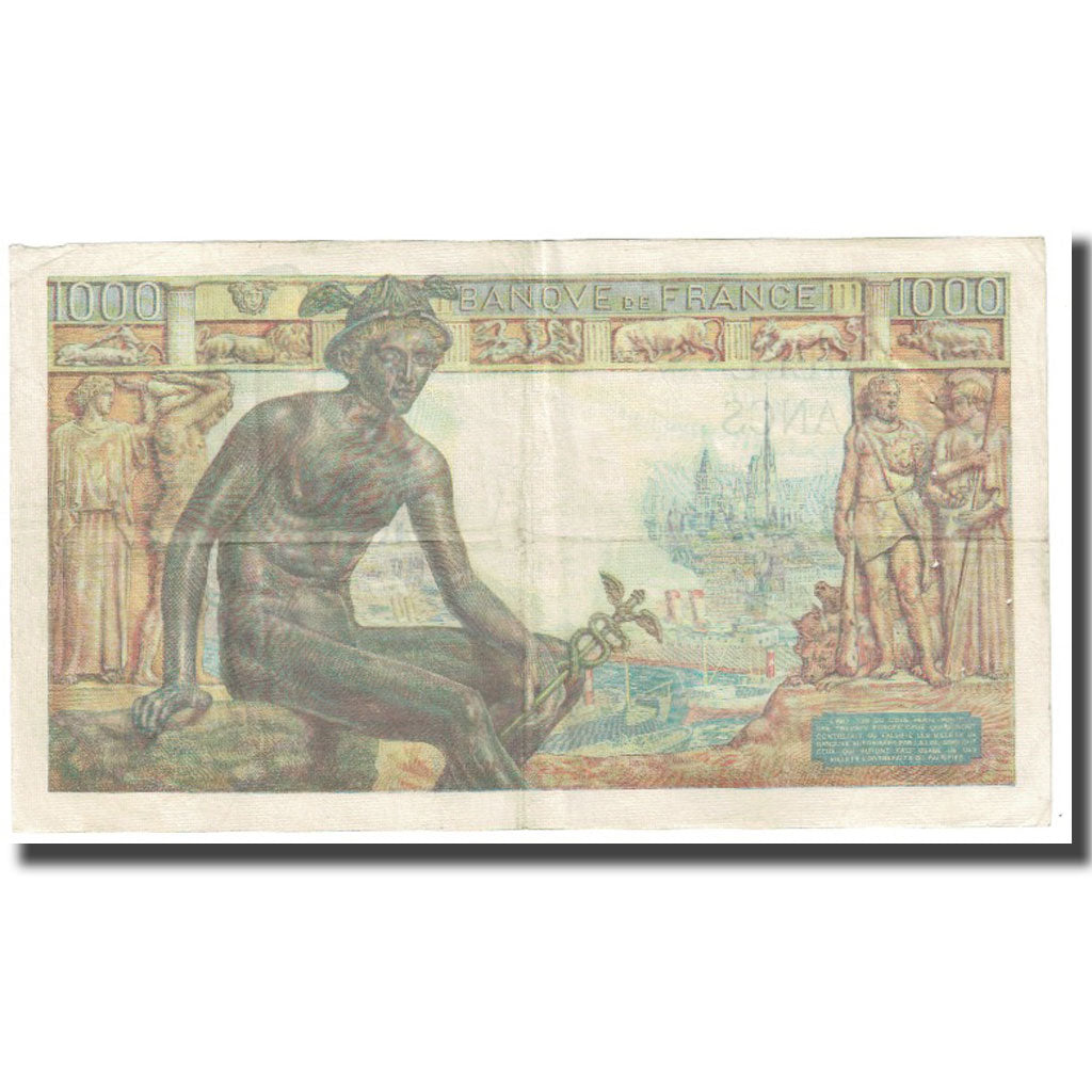 France, 1000 Francs, Déesse Déméter, 1943, P. Rousseau and R. Favre-Gilly