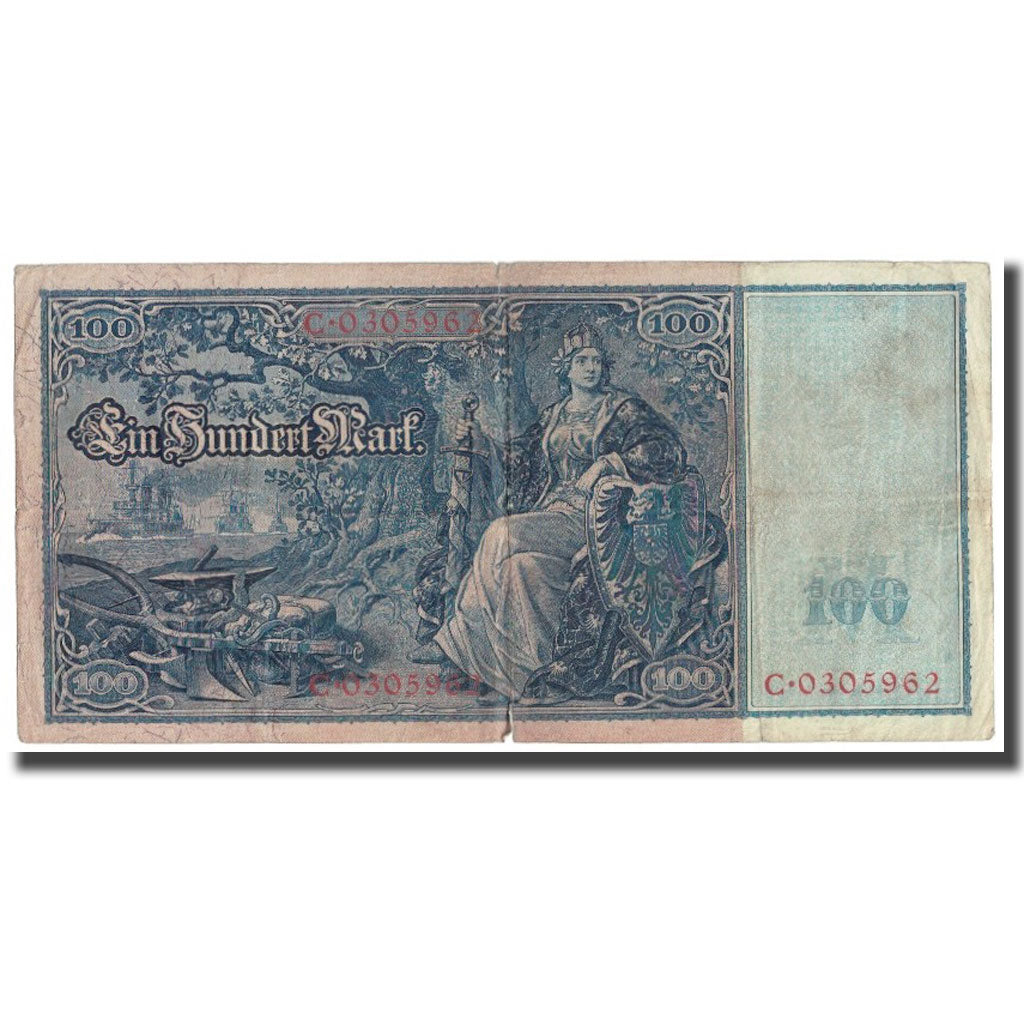 Geldschein, Deutschland, 100 Mark, 1908, 1908-02-07, KM:42, SS