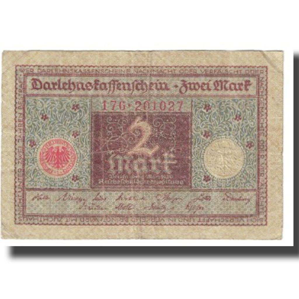 Biljet, Duitsland, 2 Mark, 1920, KM:59, TB