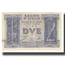 Banknote, Italy, 2 Lire, KM:27, VF(20-25)