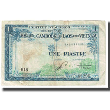 Banknot, FRANCUSKIE INDOCHINY, 1 Piastre = 1 Dong, KM:105, VF(20-25)
