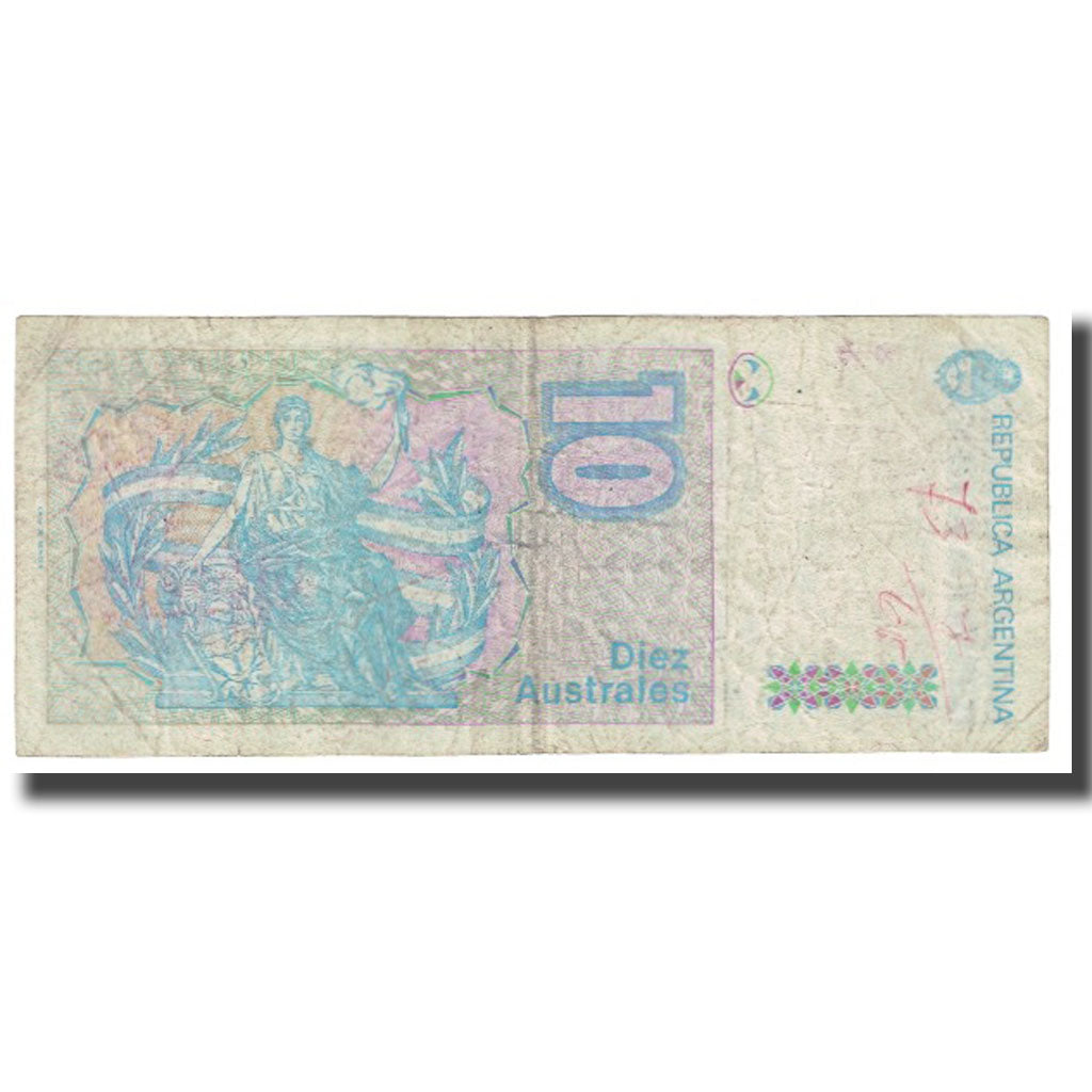 Banknote, Argentina, 10 Australes, KM:325a, VF(20-25)