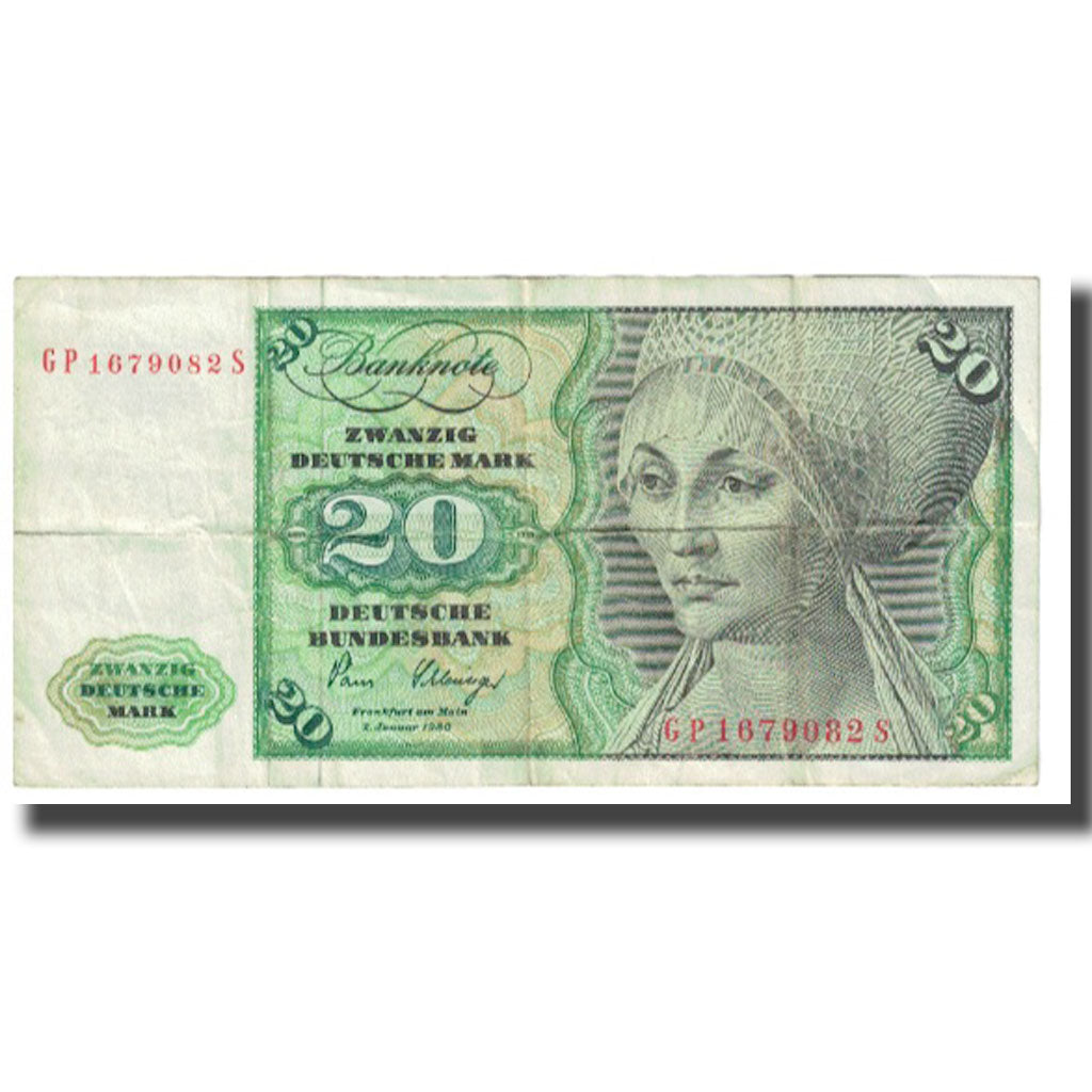 Banknote, GERMANY - FEDERAL REPUBLIC, 20 Deutsche Mark, 1980, 1980-01-02