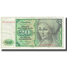 Banknote, GERMANY - FEDERAL REPUBLIC, 20 Deutsche Mark, 1980, 1980-01-02