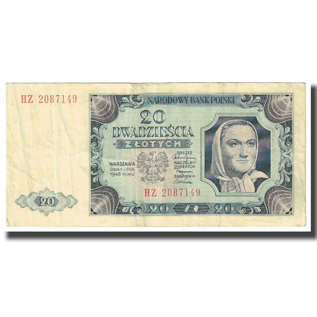 Banknote, Poland, 20 Zlotych, 1948, 1948-07-01, KM:137, VF(20-25)