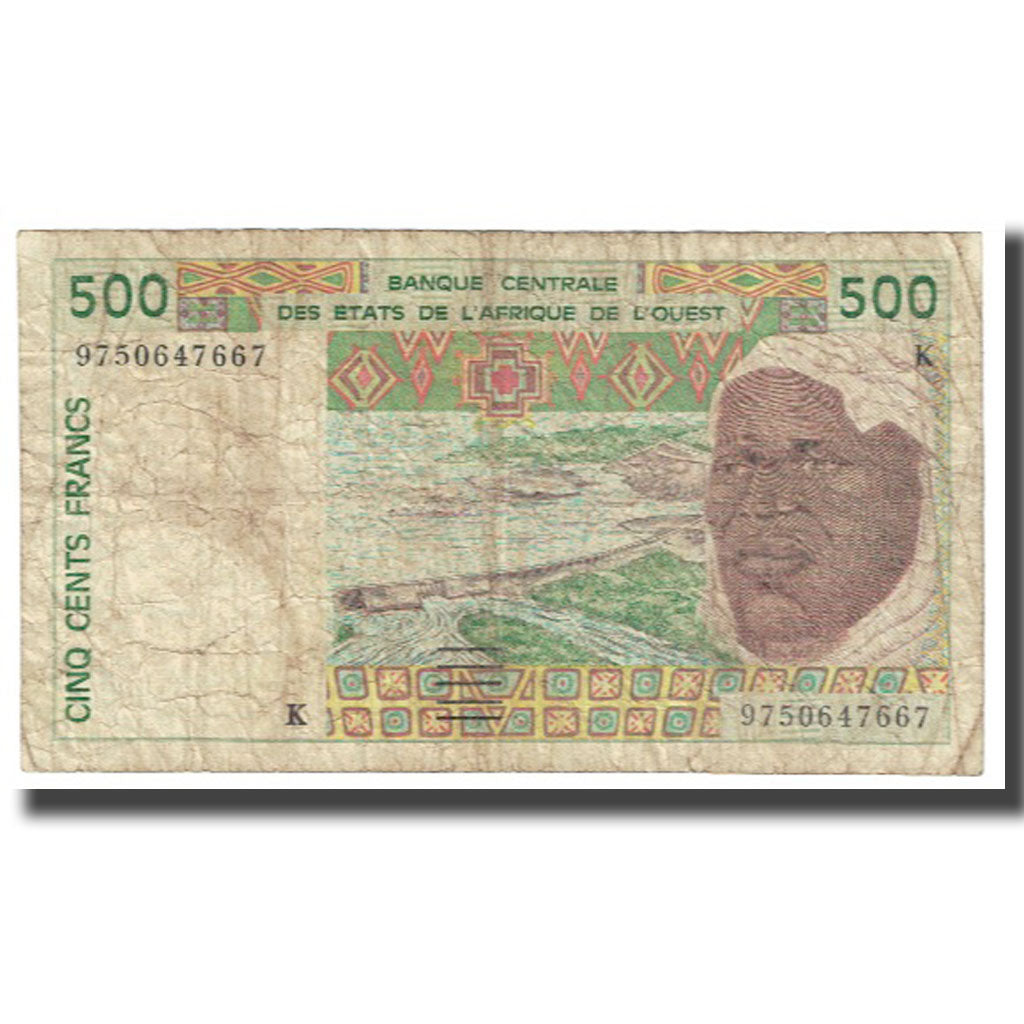 Billet, West African States, 500 Francs, KM:210Bk, TB