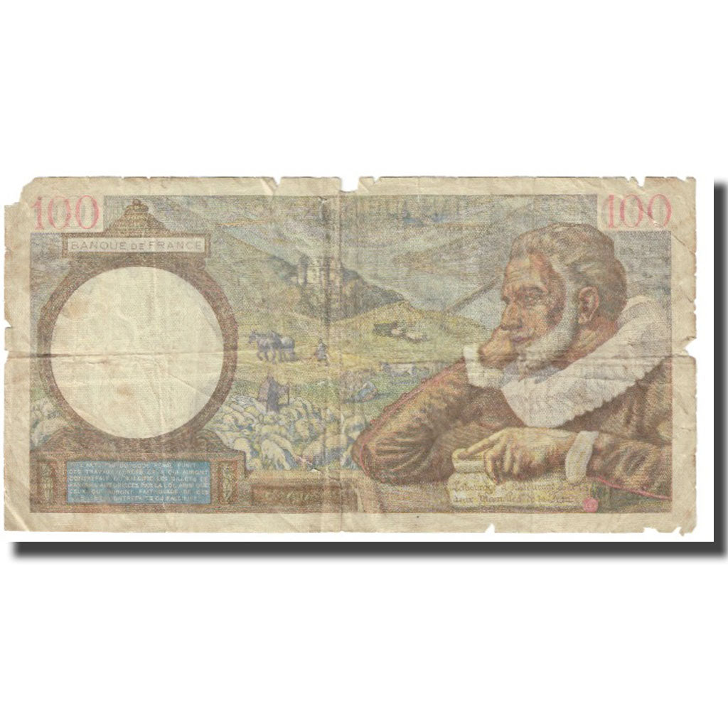 Francja, 100 Francs, Sully, 1941, P. Rousseau and R. Favre-Gilly, 1941-11-06
