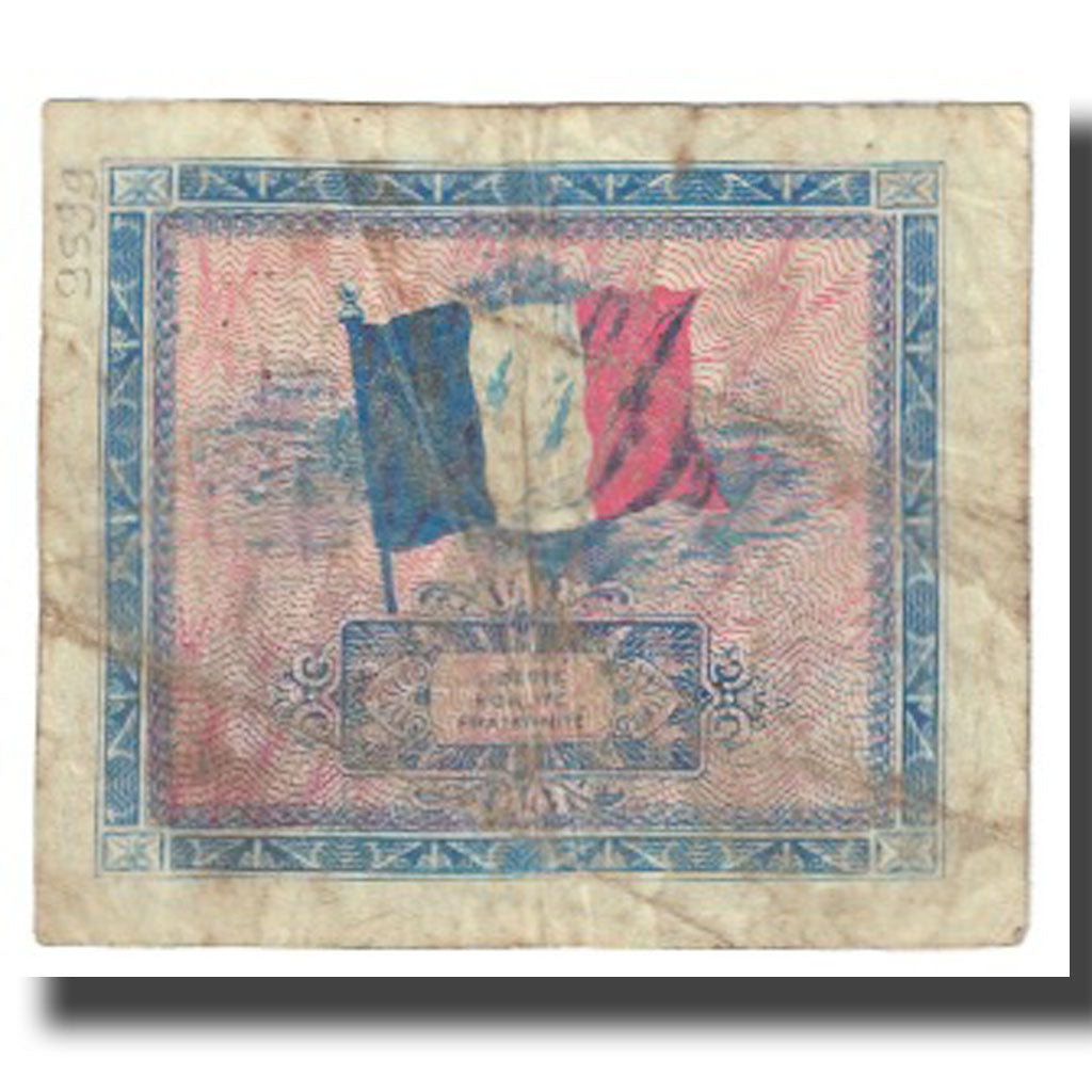 France, 2 Francs, Flag/France, 1944, VF(20-25), Fayette:16.01, KM:114a