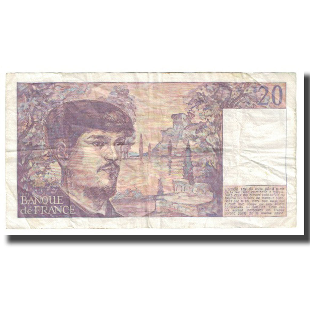 France, 20 Francs, Debussy, 1983, STROHL TRONCHE DENTAUD, VF(20-25)