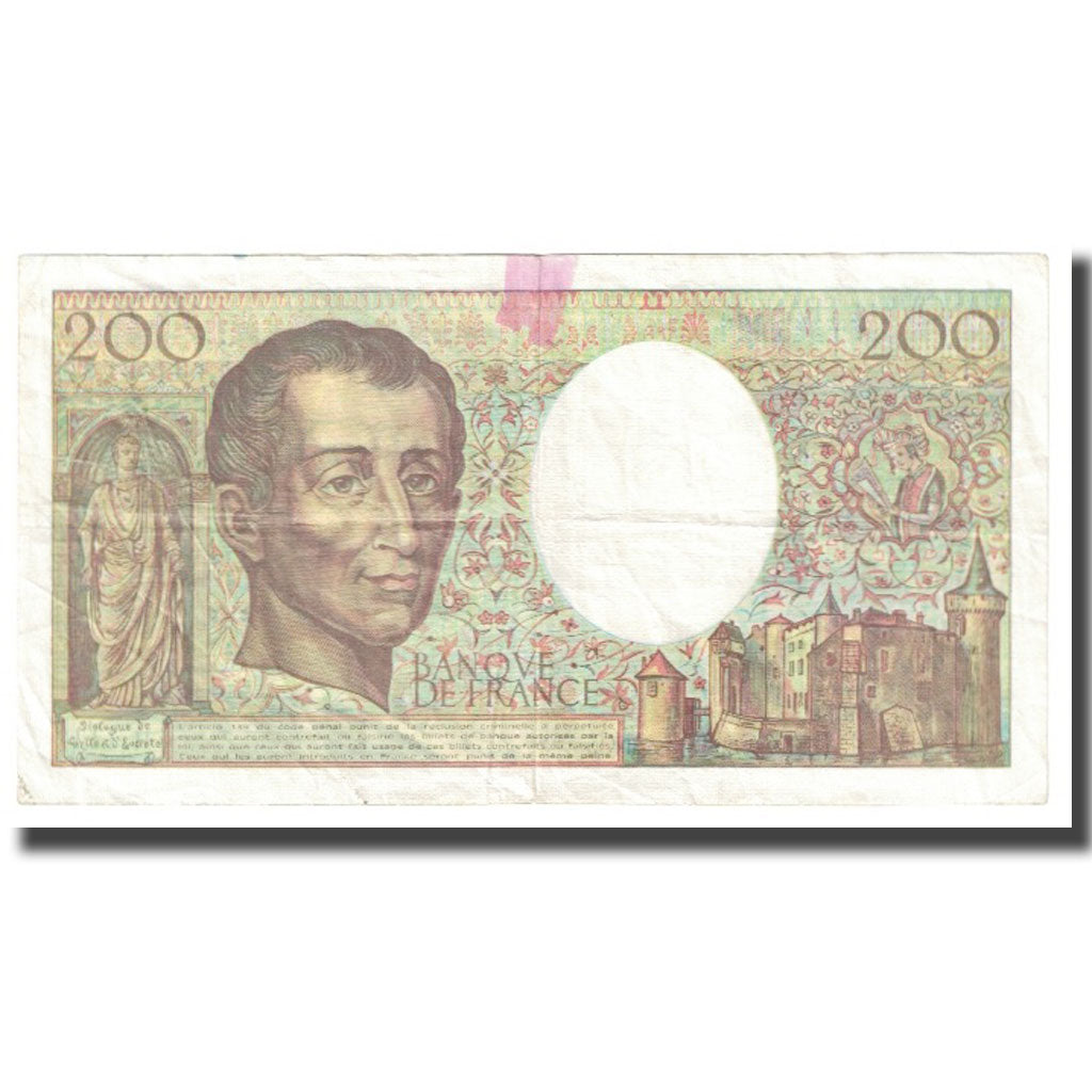 Frankrijk, 200 Francs, Montesquieu, 1992, BRUNEEL BONNARDIN CHARRIAU, TB