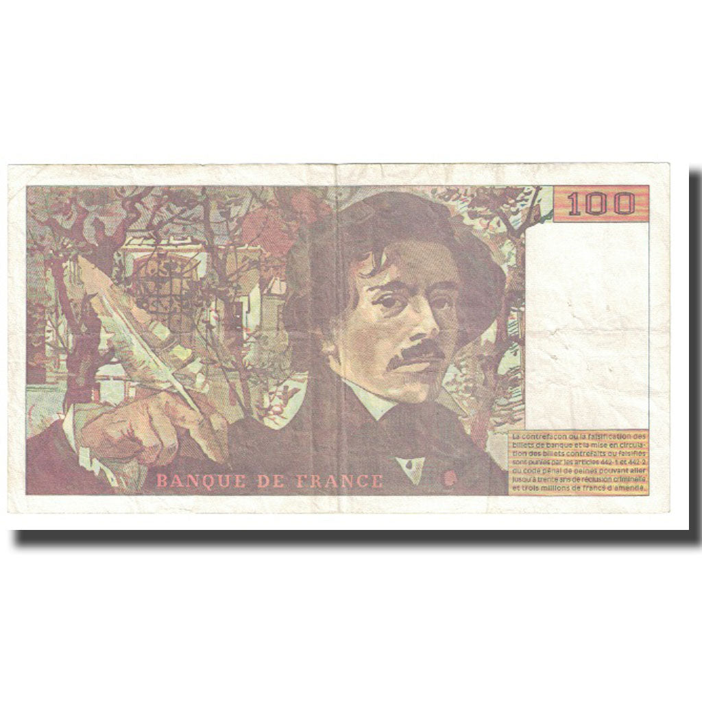 France, 100 Francs, Delacroix, 1994, BRUNEEL, BONARDIN, VIGIER, EF(40-45)