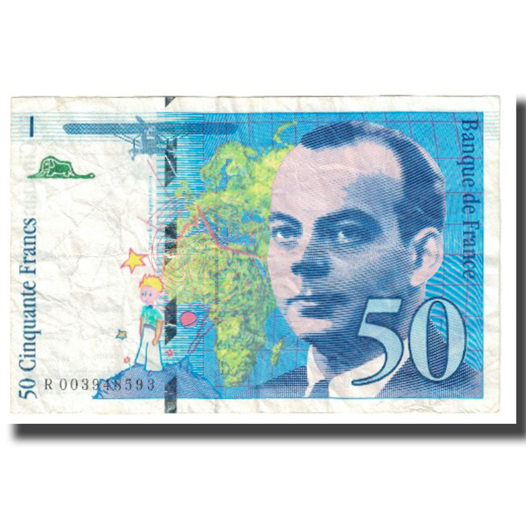Frankrijk, 50 Francs, St Exupéry, 1992, BRUNEEL BONNARDIN CHARRIAU, TTB