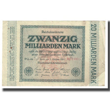 Banconote, Germania, 20 Milliarden Mark, 1923, 1923-10-01, KM:118a, BB