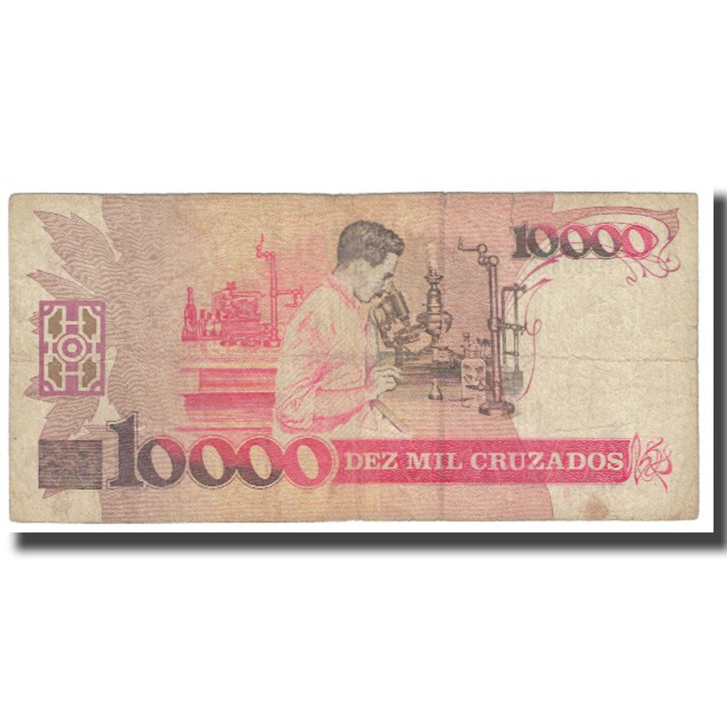 Billet, Brésil, 10 Cruzados Novos on 10,000 Cruzados, KM:218a, TB