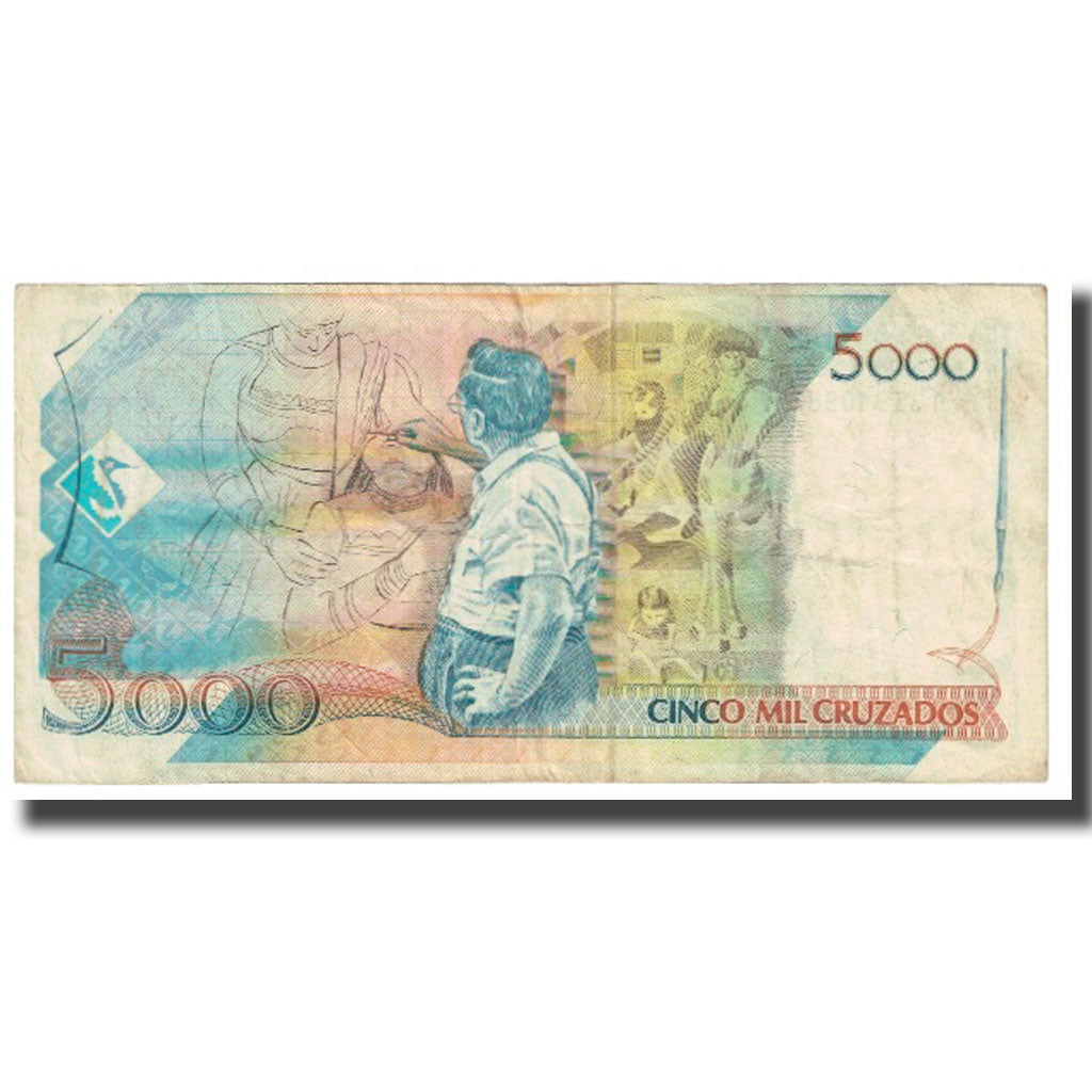 Billete, 5 Cruzados Novos on 5000 Cruzados, Brasil, KM:217a, MBC