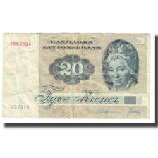 Banknote, Denmark, 20 Kroner, 1972, KM:49a, EF(40-45)