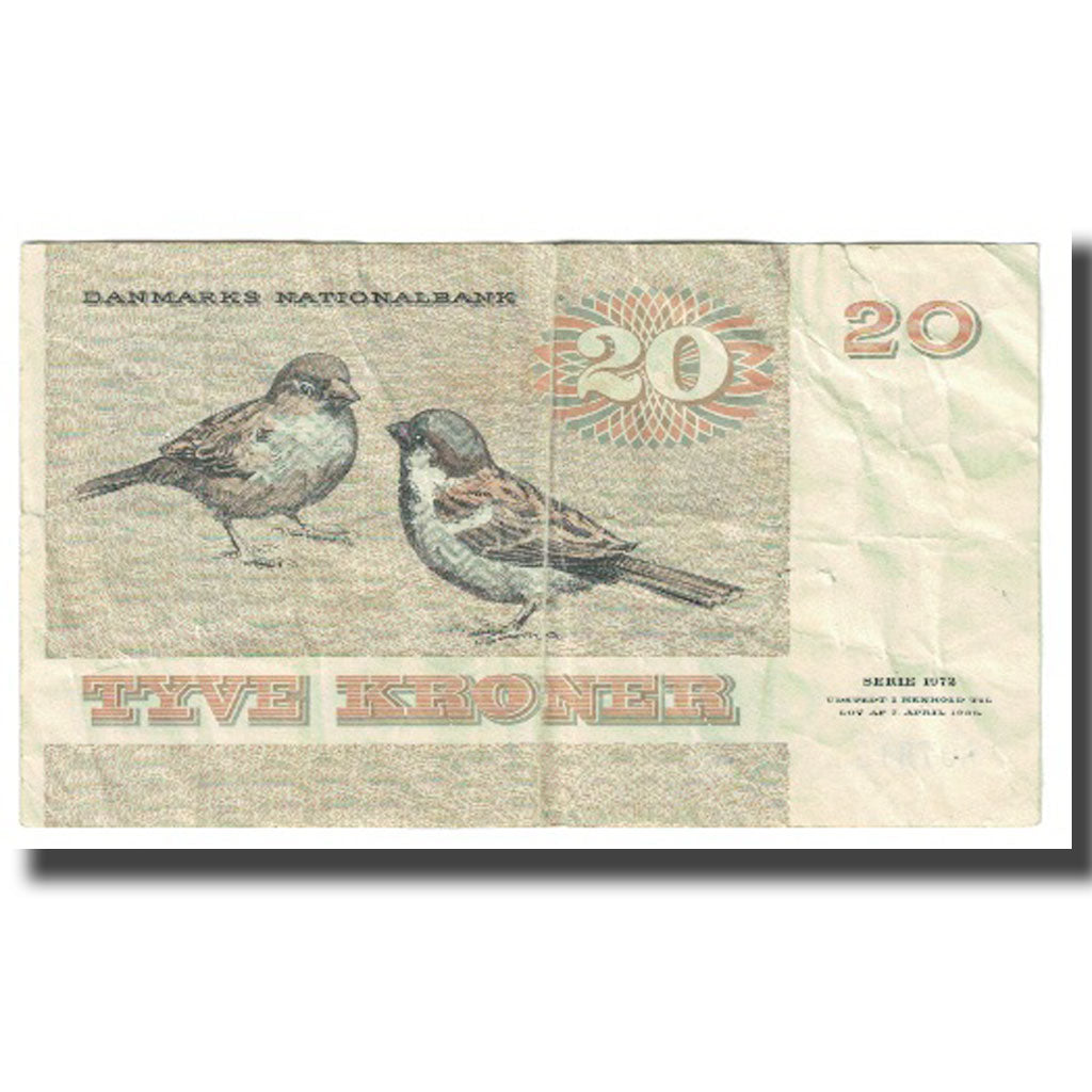 Banknote, Denmark, 20 Kroner, 1972, KM:49a, EF(40-45)