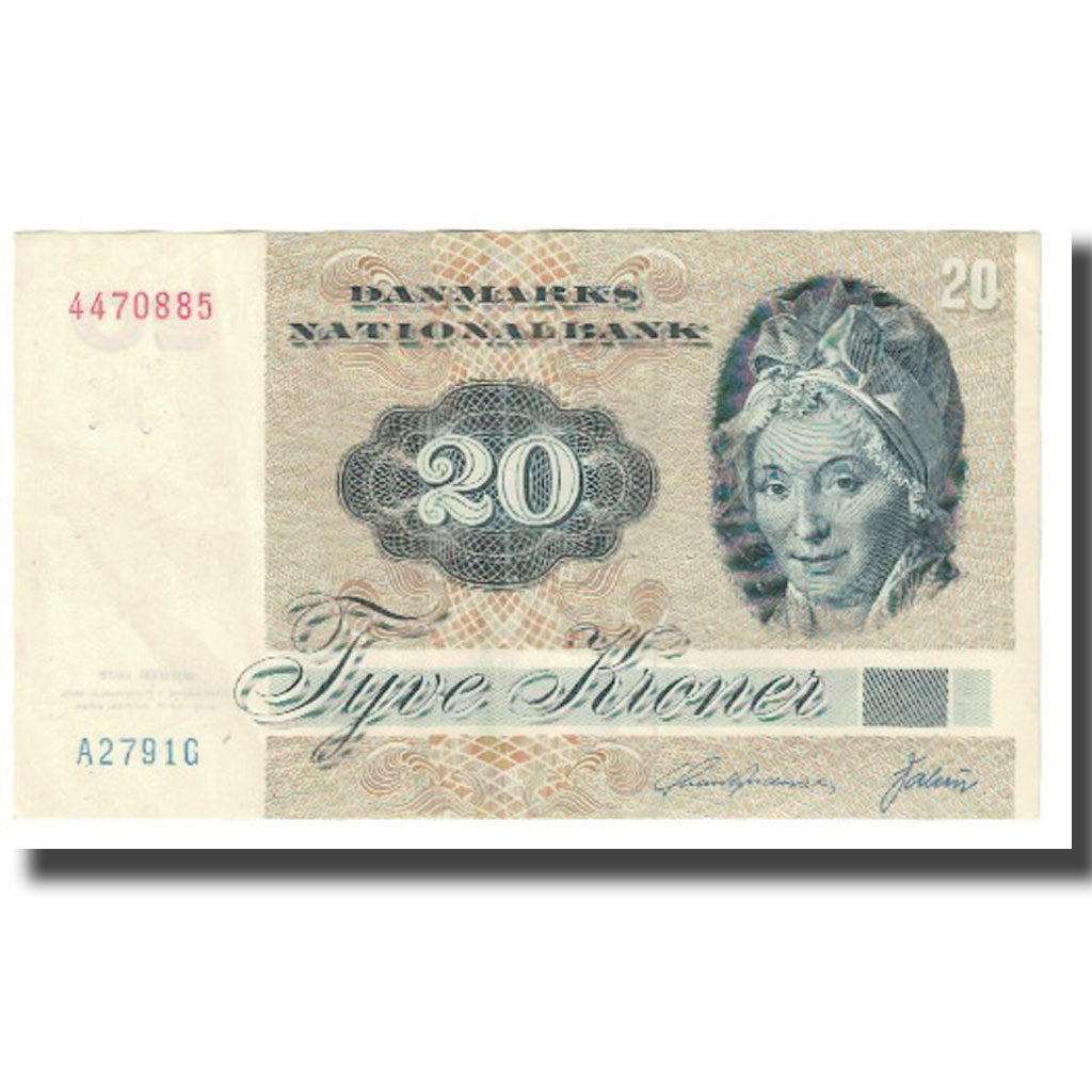 Banknote, Denmark, 20 Kroner, 1972, KM:49a, EF(40-45)