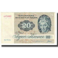 Banknote, Denmark, 20 Kroner, 1972, KM:49a, EF(40-45)