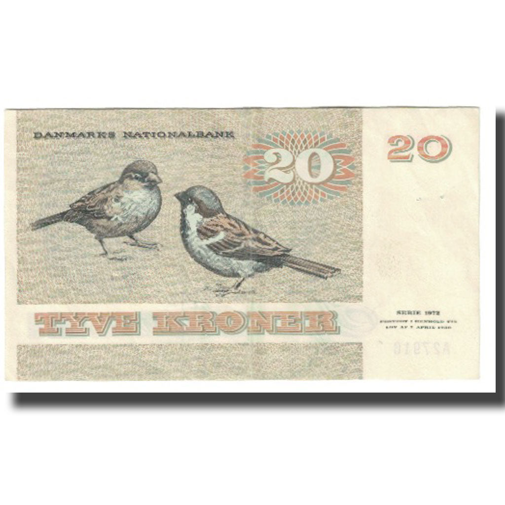 Banknote, Denmark, 20 Kroner, 1972, KM:49a, EF(40-45)