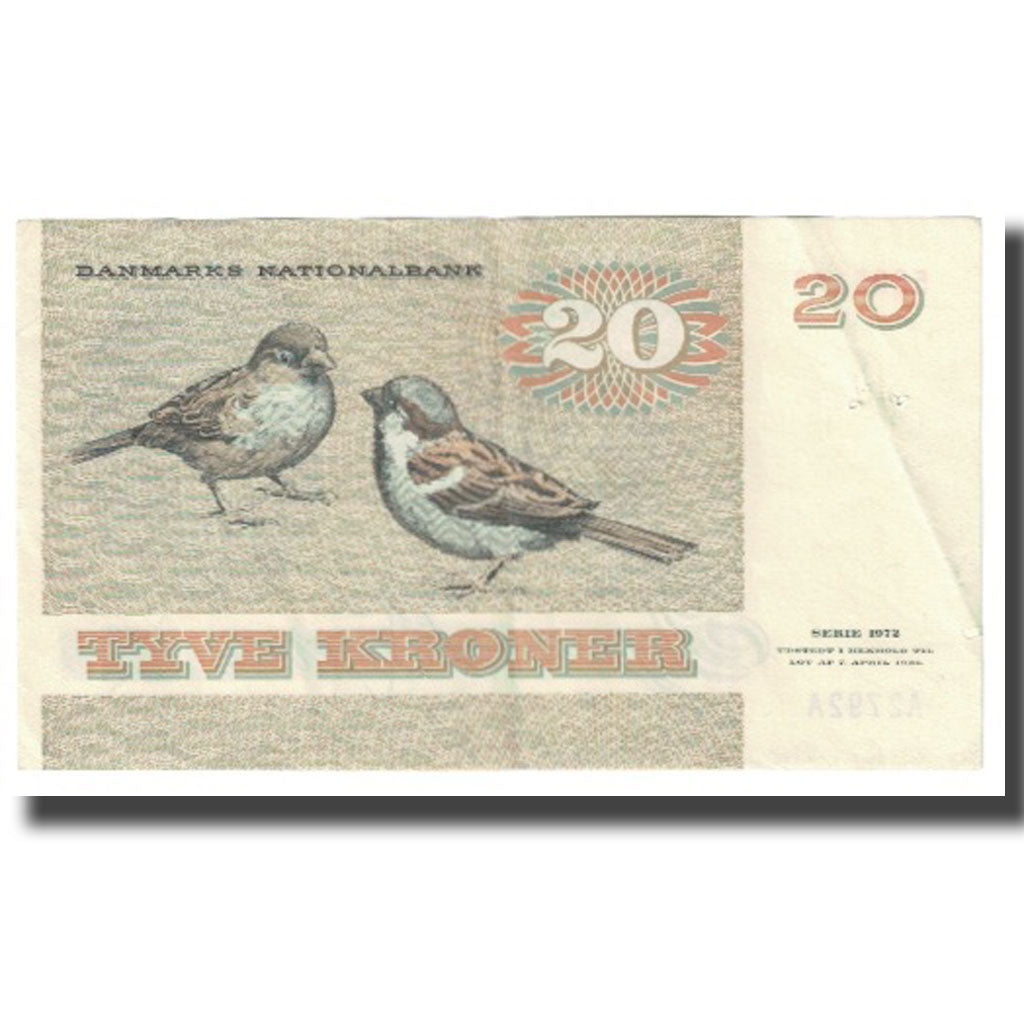 Banconote, Danimarca, 20 Kroner, 1972, KM:49a, BB