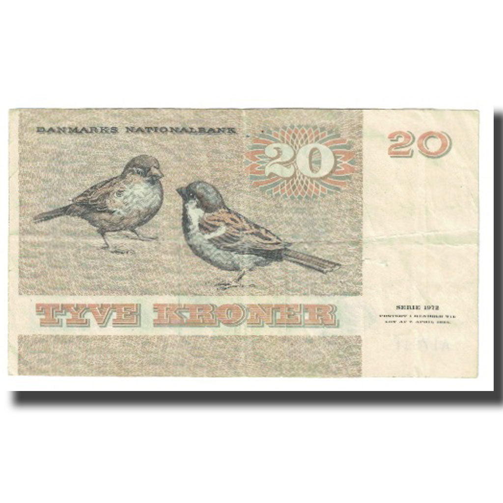 Banconote, Danimarca, 20 Kroner, 1972, KM:49a, BB