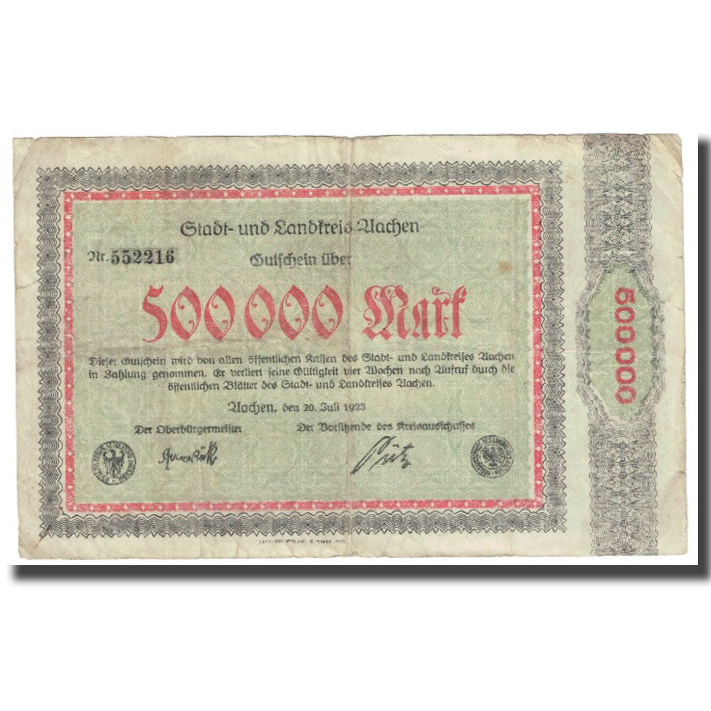 Billet, Allemagne, 500,000 Mark, 1923, 1923-07-20, TB