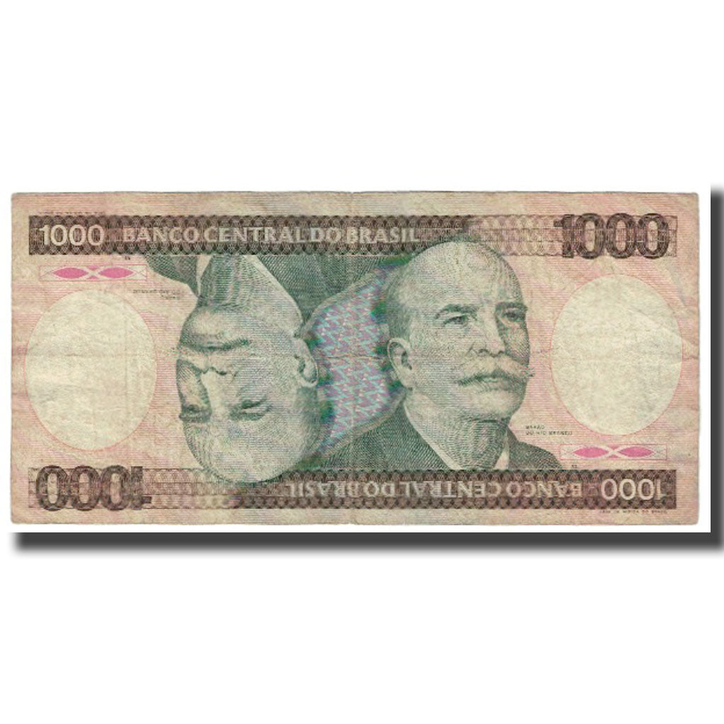Banconote, Brasile, 1000 Cruzeiros, KM:201a, MB