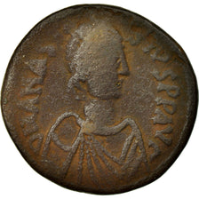 Moneda, Anastasius I 491-518, Follis, Constantinople, BC+, Cobre