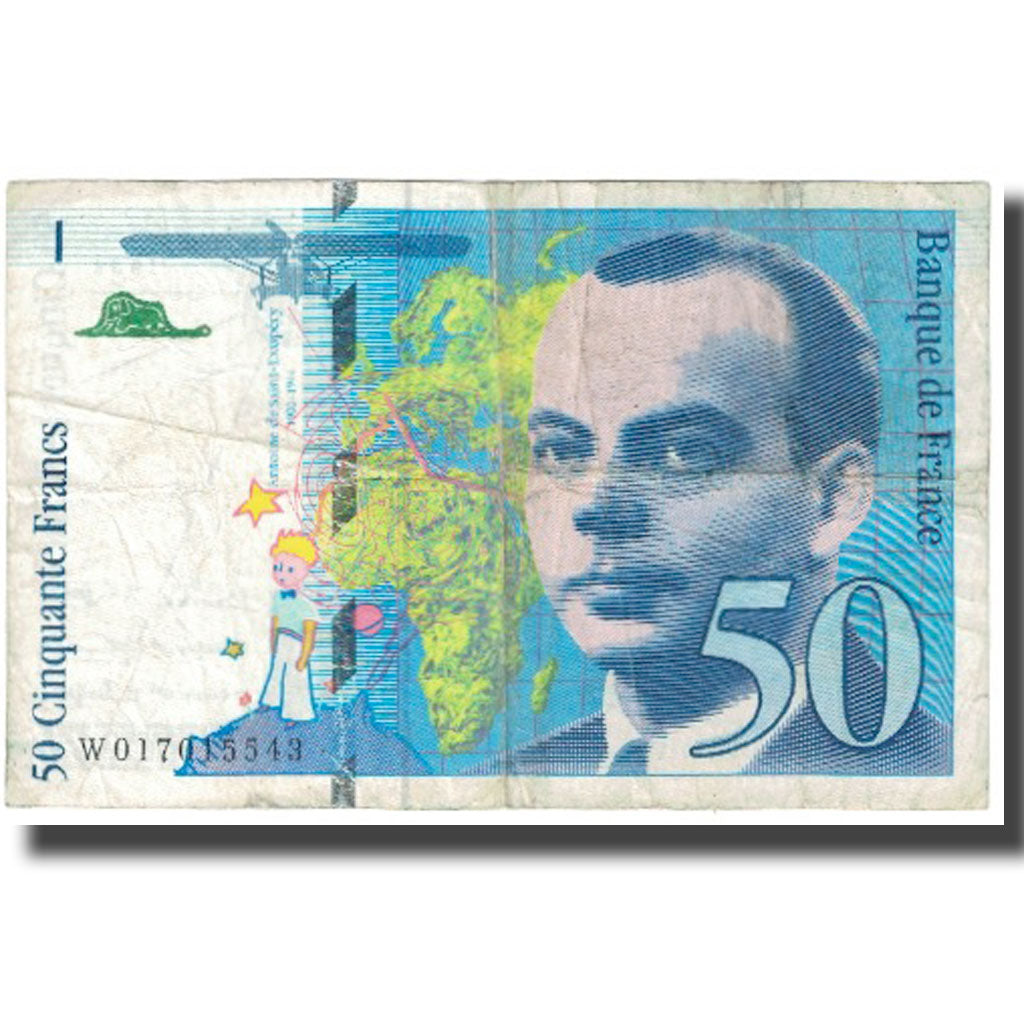 France, 50 Francs, St Exupéry, 1994, BRUNEEL BONNARDIN CHARRIAU, VF(20-25)