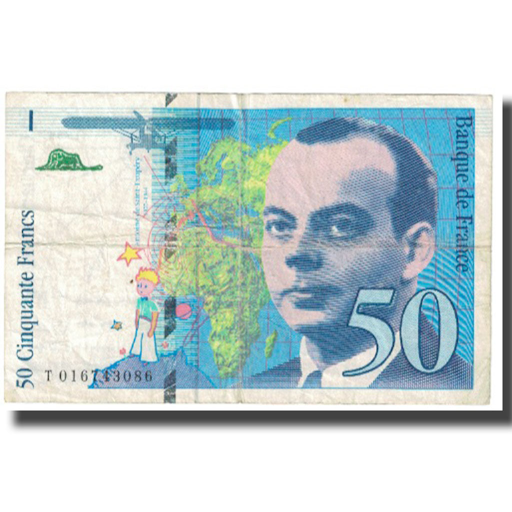 France, 50 Francs, St Exupéry, 1994, BRUNEEL BONNARDIN CHARRIAU, VF(20-25)