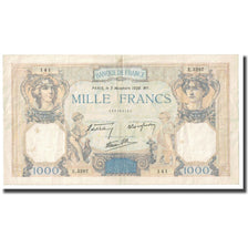 France, 1000 Francs, Cérès et Mercure, 1938, P. Rousseau and R. Favre-Gilly