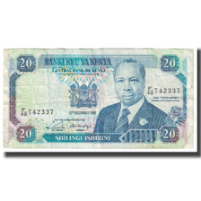 Biljet, Kenia, 20 Shillings, 1988, 1988-12-12, KM:25a, TTB