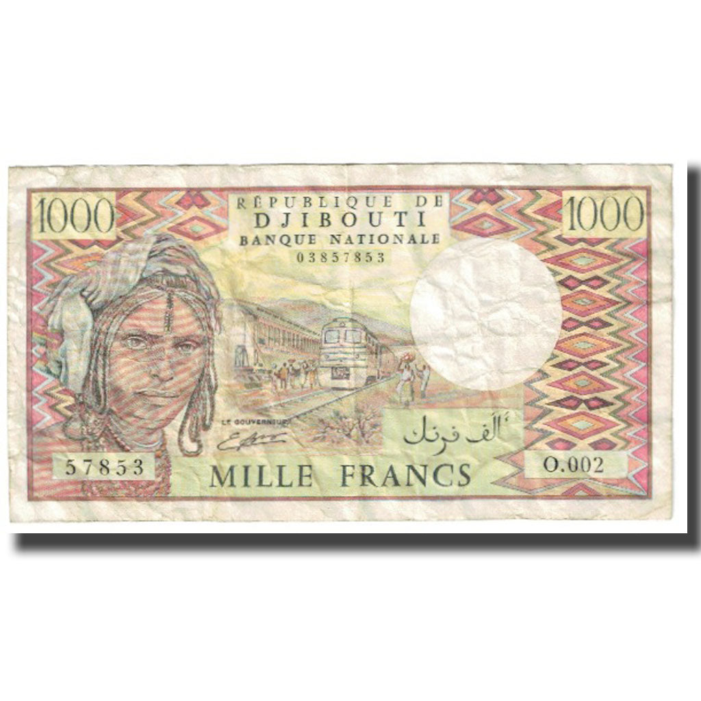 Billet, Djibouti, 1000 Francs, KM:37a, TB