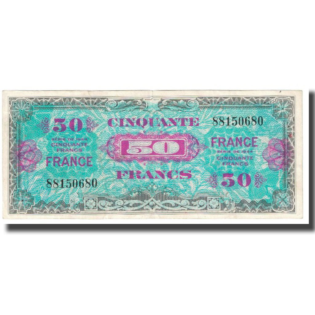 France, 50 Francs, 1944, EF(40-45), Fayette:VF24.01, KM:117a