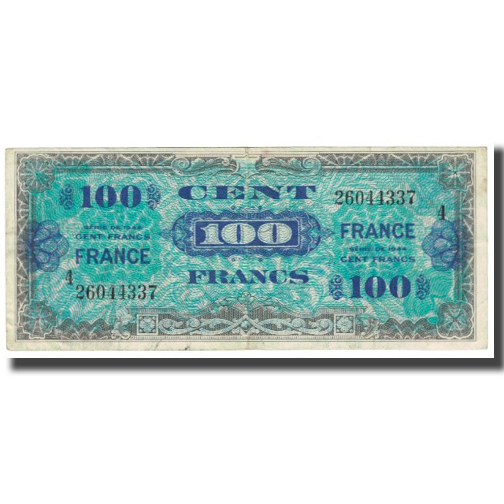 Francia, 100 Francs, 1944, BC, Fayette:VF25.04, KM:118a