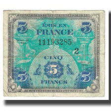 France, 5 Francs, 1944, VF(20-25), Fayette:17.02, KM:115a