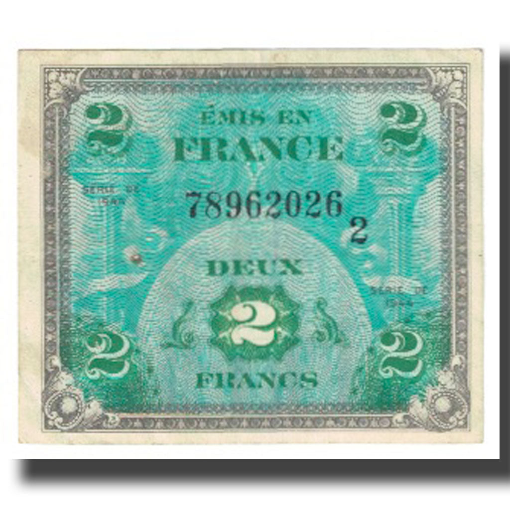 France, 2 Francs, 1944, EF(40-45), Fayette:VF16.2, KM:114a