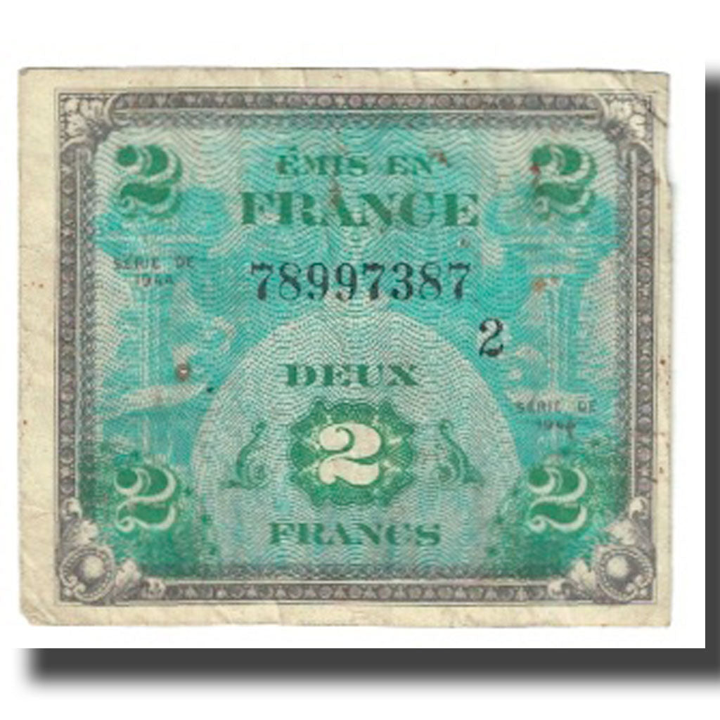 Francia, 2 Francs, 1944, MB, Fayette:VF16.2, KM:114a