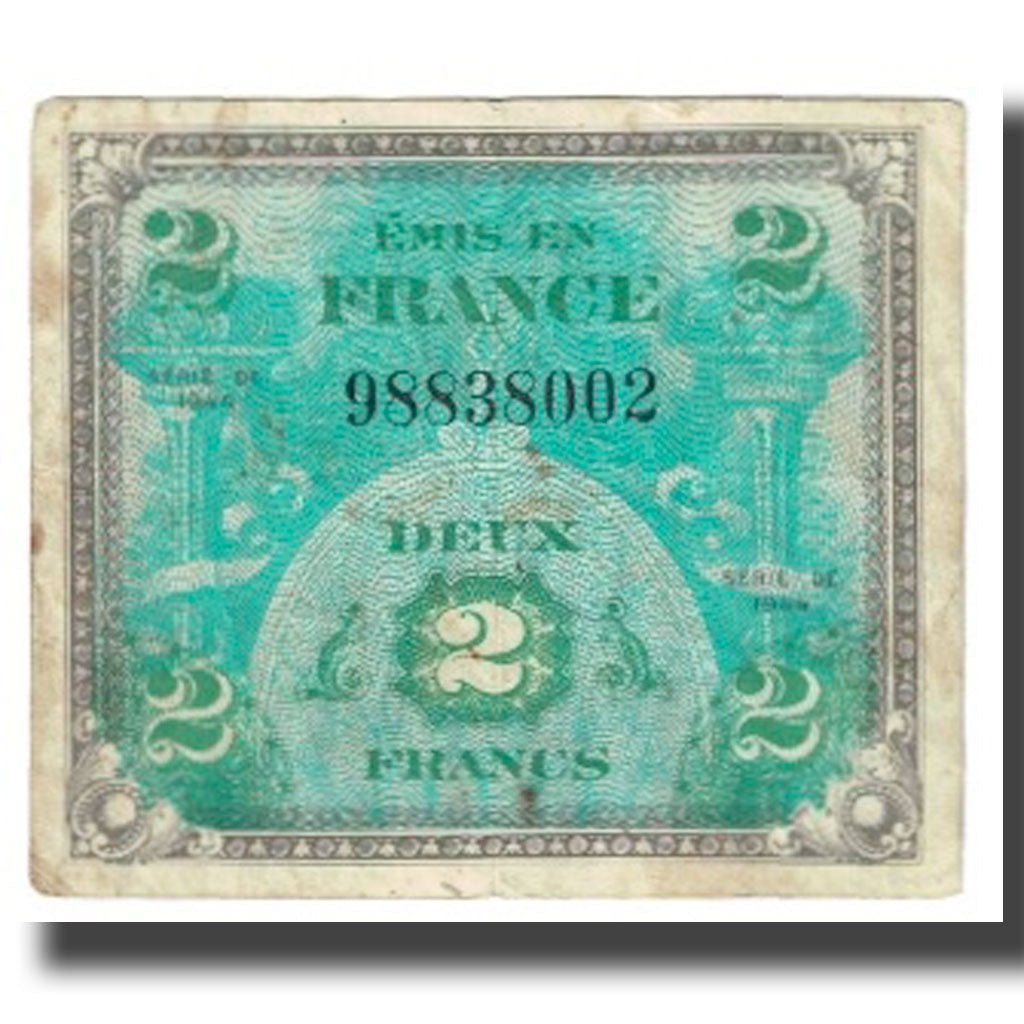 France, 2 Francs, 1944, VF(20-25), Fayette:16.01, KM:114a