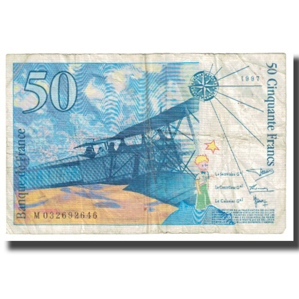 Francia, 50 Francs, St Exupéry, 1997, D.Bruneel-J.Bonnardin-Y.Barroux, BC
