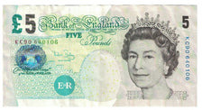 Banknot, Wielka Brytania, 5 Pounds, KM:391c, EF(40-45)