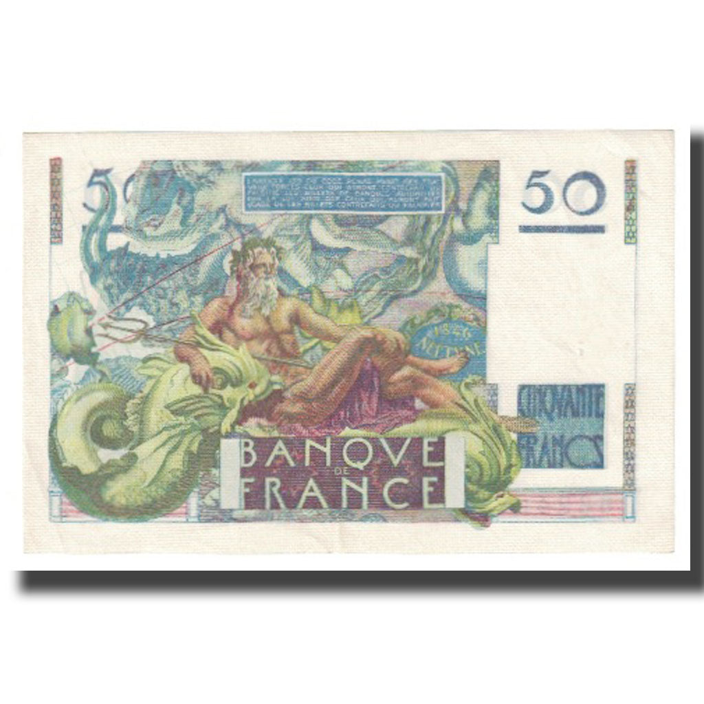 France, 50 Francs, Le Verrier, 1948, P. Rousseau and R. Favre-Gilly, 1948-04-08
