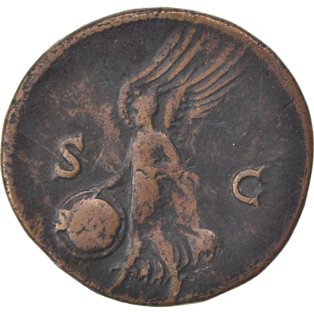 Nero, As, Roma, EF(40-45), Copper, Cohen #303, 10.70