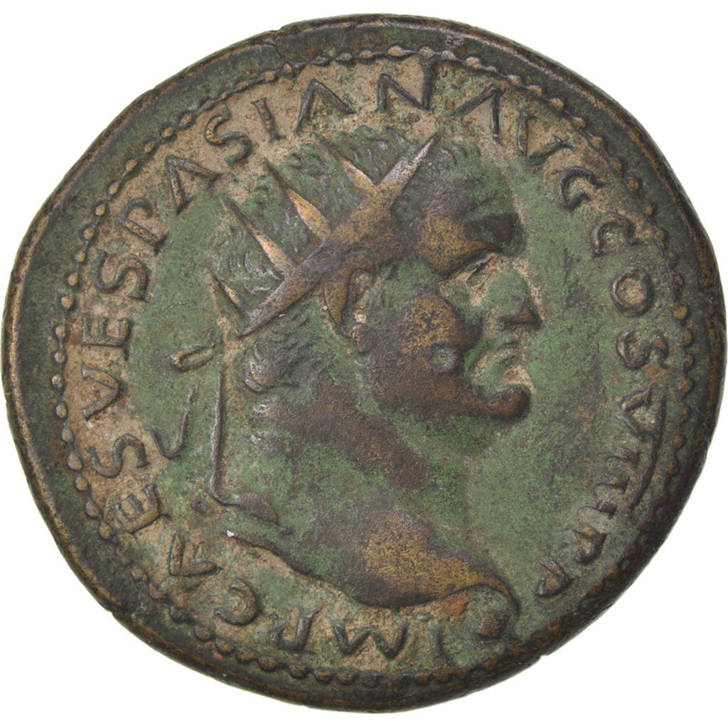 Vespasian, Dupondius, Roma, BB+, Rame, Cohen:411