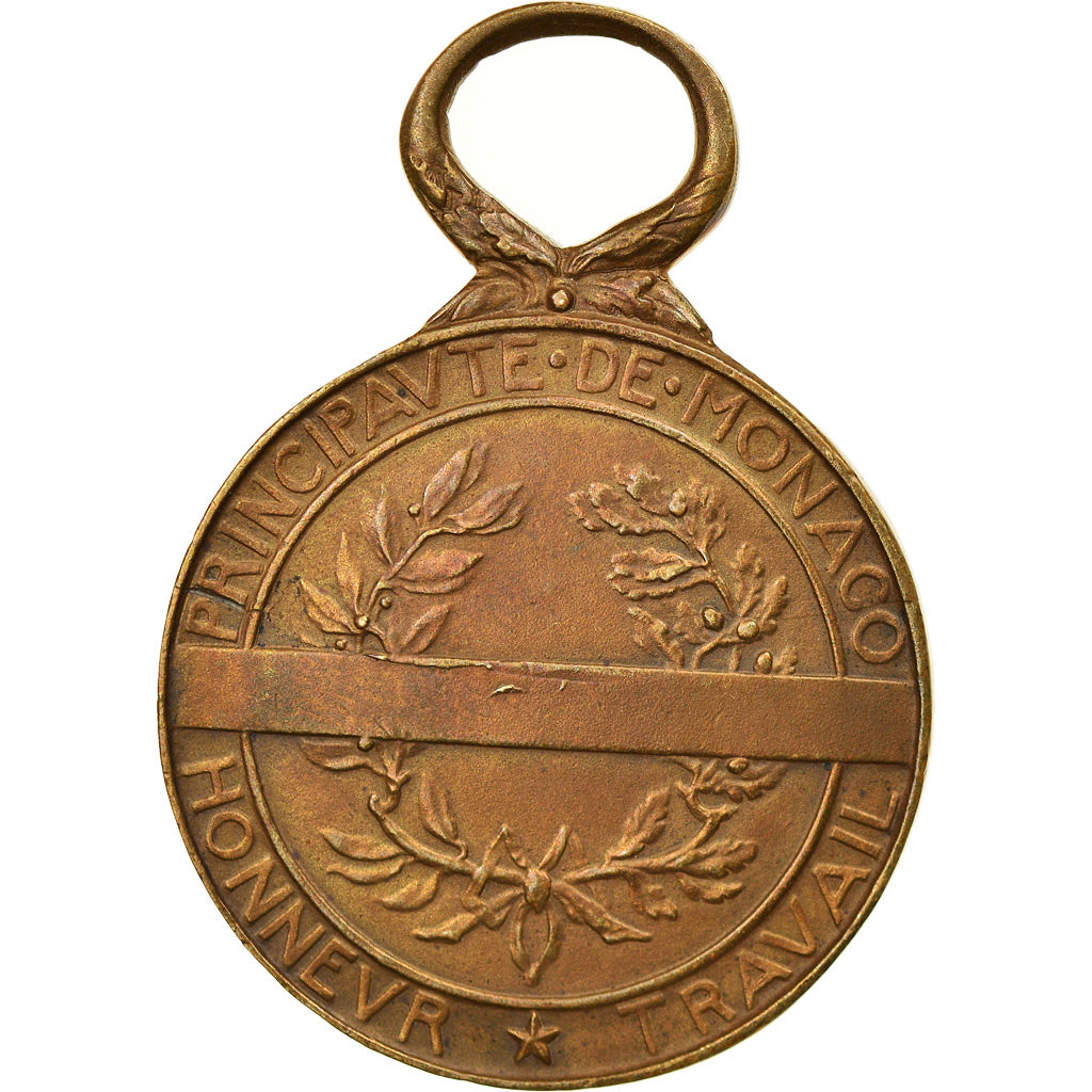 Monaco, Louis II, Honneur et Travail, Medal, 1923, Very Good Quality