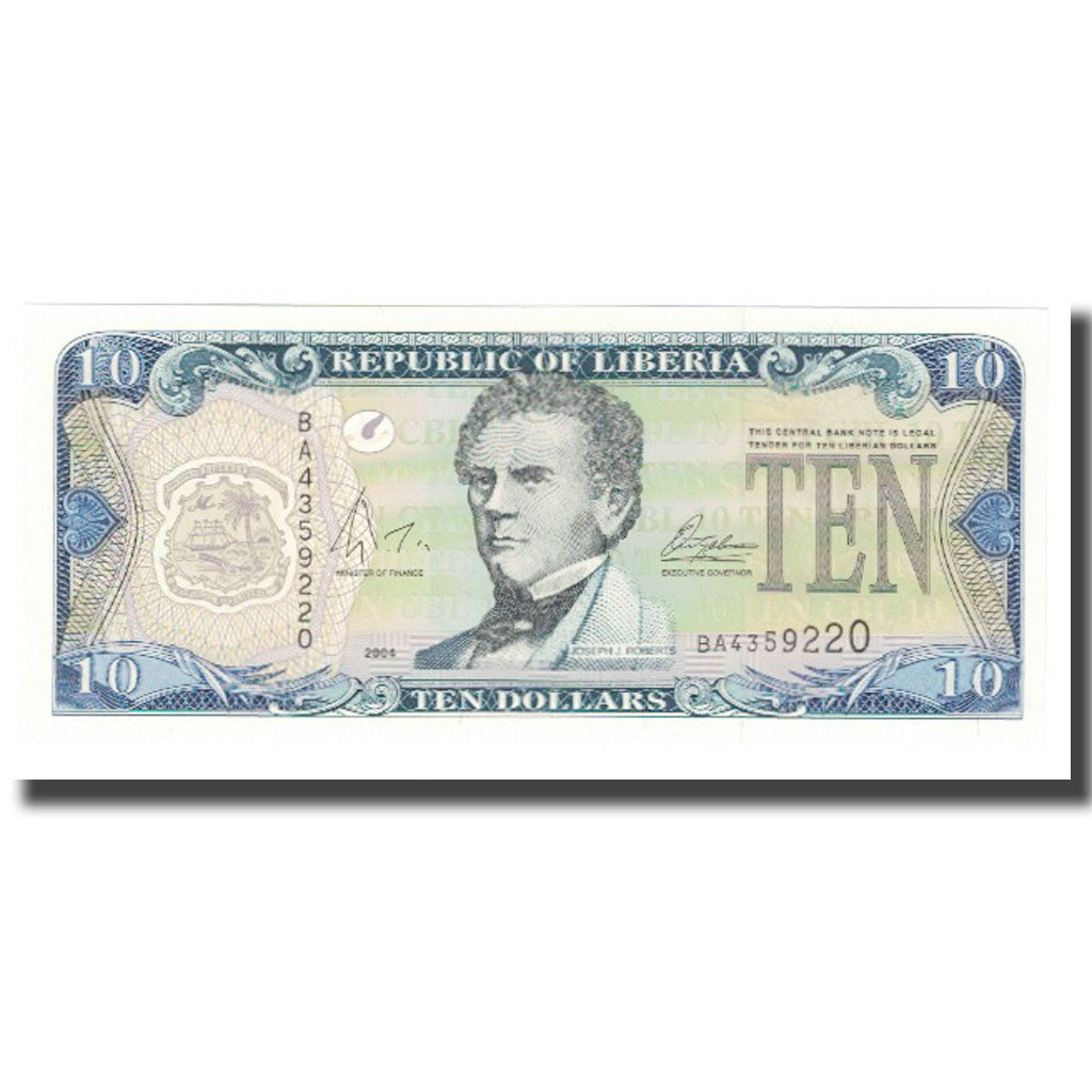 Banknote, Liberia, 10 Dollars, 2004, KM:27A, UNC(65-70)